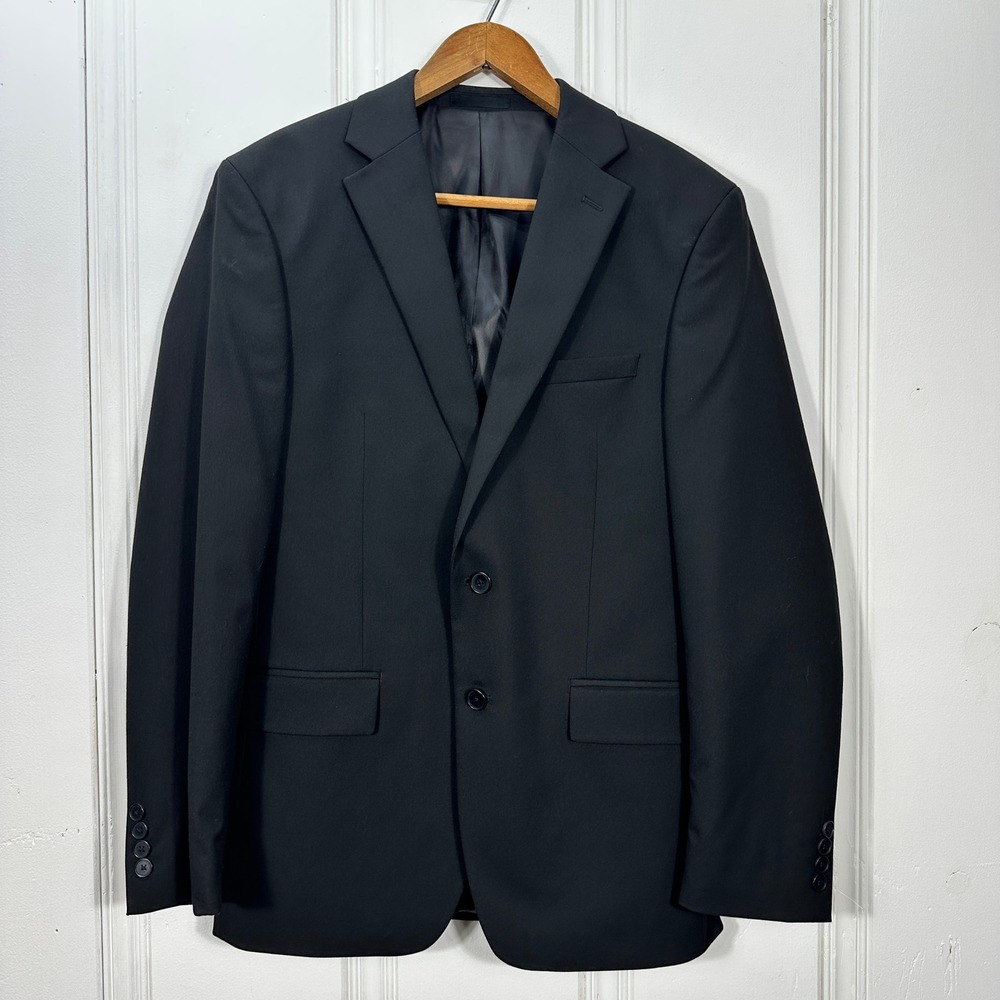 Calvin Klein Blazer Mens 41R Black Excellent X Slim Fit Stretch Suit Jacket